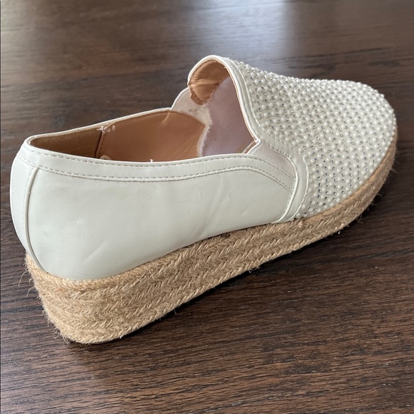 Andiamo Ateddy Rhinestone and Pearl Embellished Slip-on Espadrilles size 7.5 - Picture 12 of 14